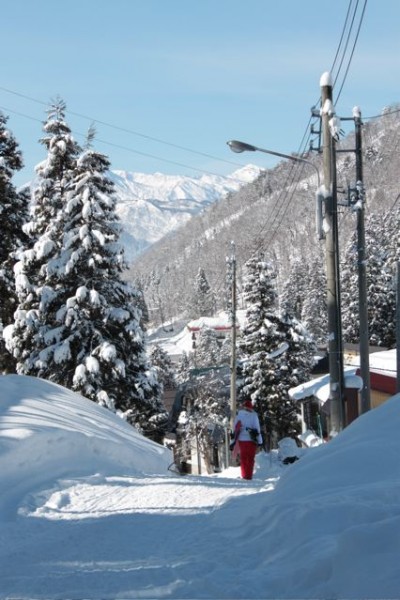 The Road/Ski Slope from Nozawa House to Nozawa Village